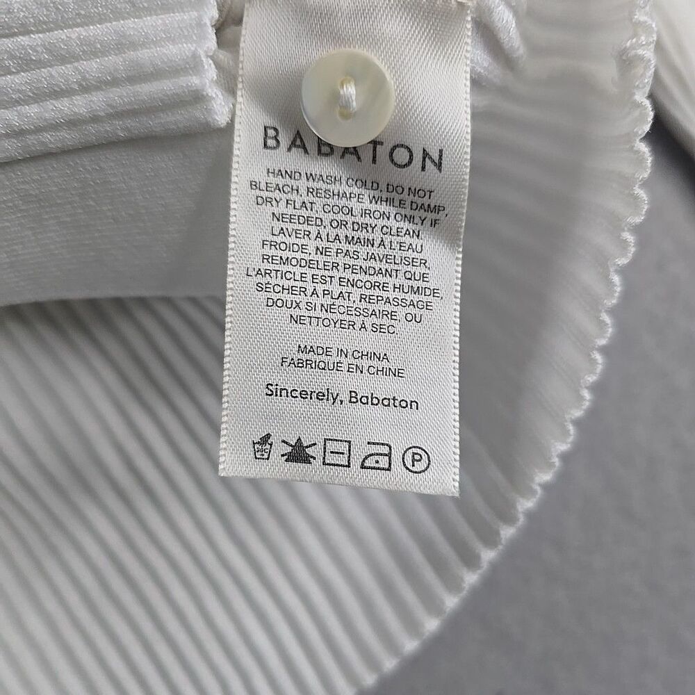 Babaton White Ribbed Button‑Front Cardigan - Picture 10 of 11